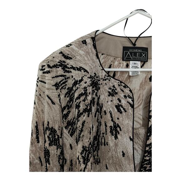 Alex Evenings Women's Plus Size Jacket and Scoop Tank Top Twinset size 3X - Picture 3 of 11